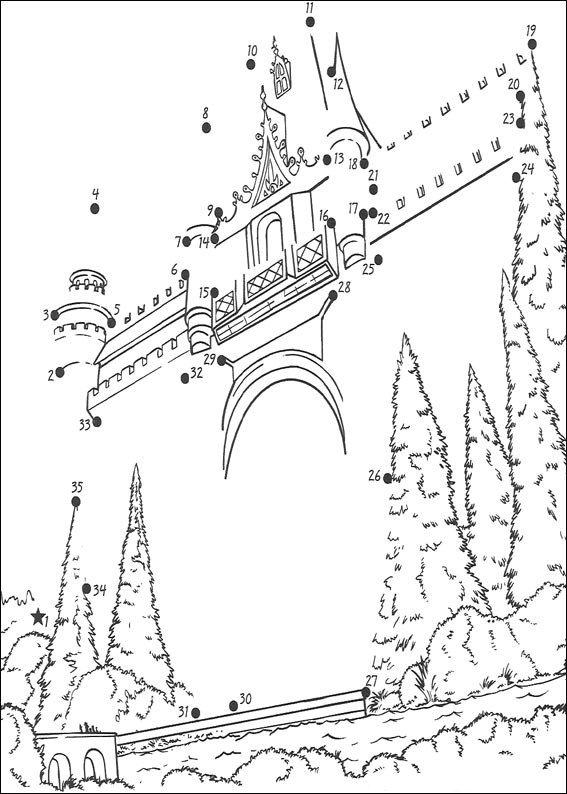 Coloriage d'un point à point représentant un animal sauvage