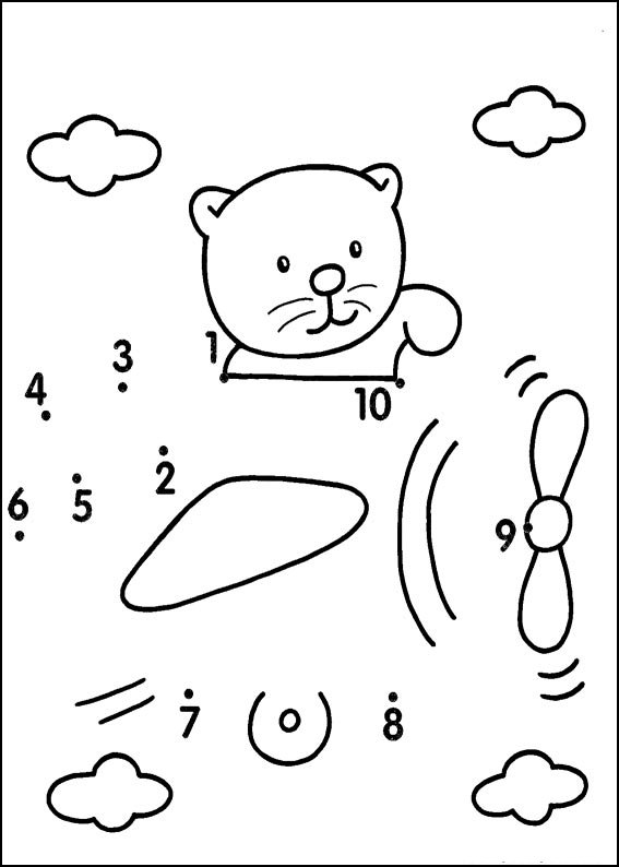 Coloriage point à point d'un animal mignon dans son environnement naturel