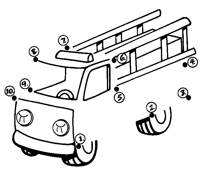 Coloriage de points à relier représentant un chaton jouant avec une pelote de laine