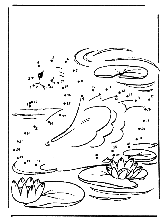 Coloriage point à point d'un paysage marin avec un bateau et des oiseaux