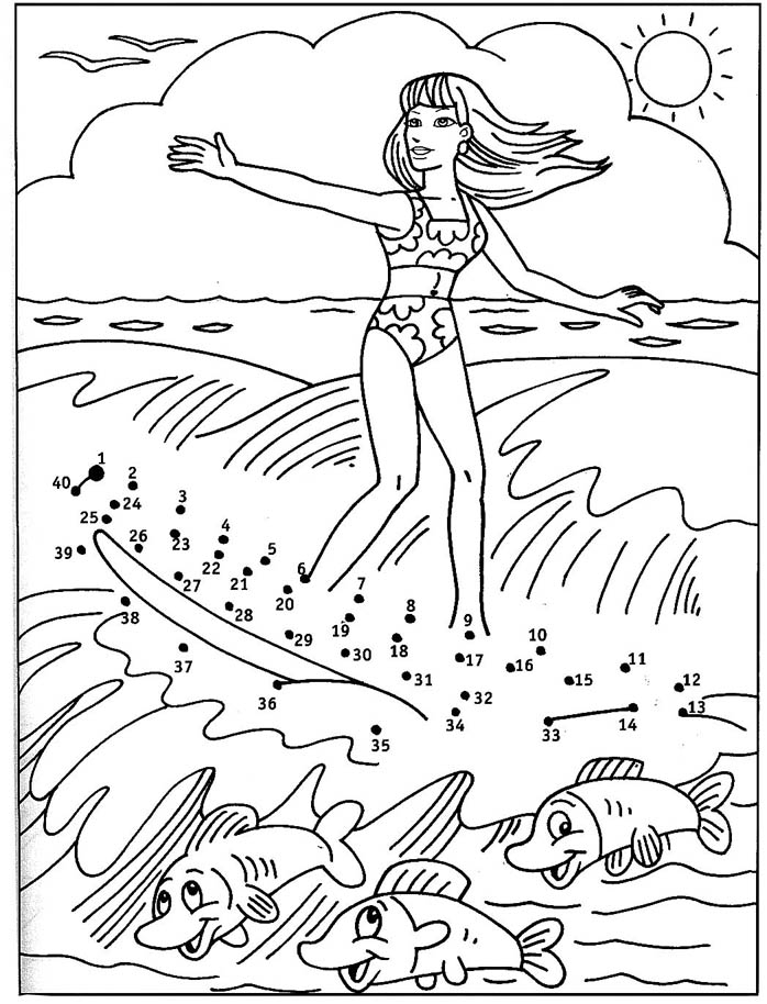Coloriage point à point d'un animal dans un paysage naturel