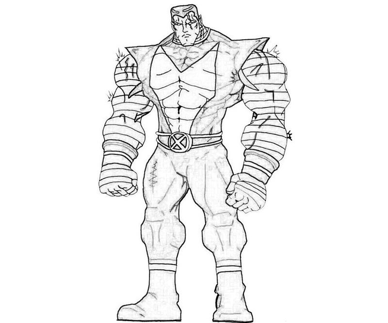 Colossus en pleine action sur fond dynamique