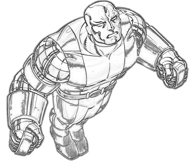 Colossus en pleine action sur un fond urbain