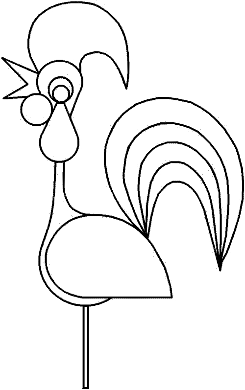 Coq coloré marchant fièrement dans un champ