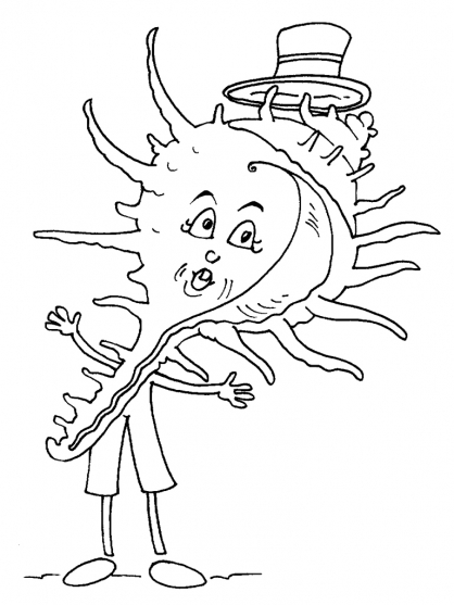 Coloriage d'un coquillage sur le sable avec des motifs