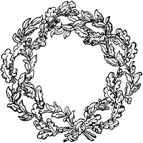 Couronne de Noël décorée avec des éléments naturels