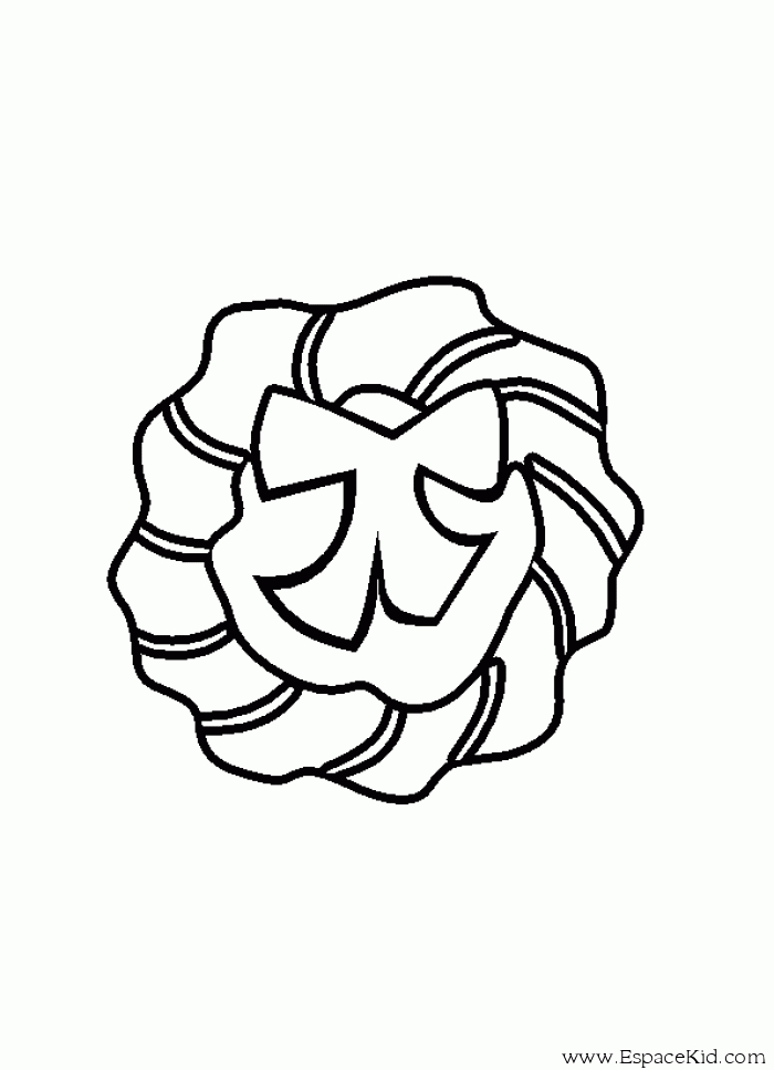 Coloriage d'une couronne de Noël ornée de décorations variées