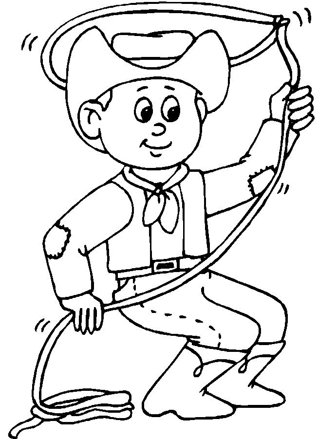 Un cowboy en pleine action sur sa monture dans le désert