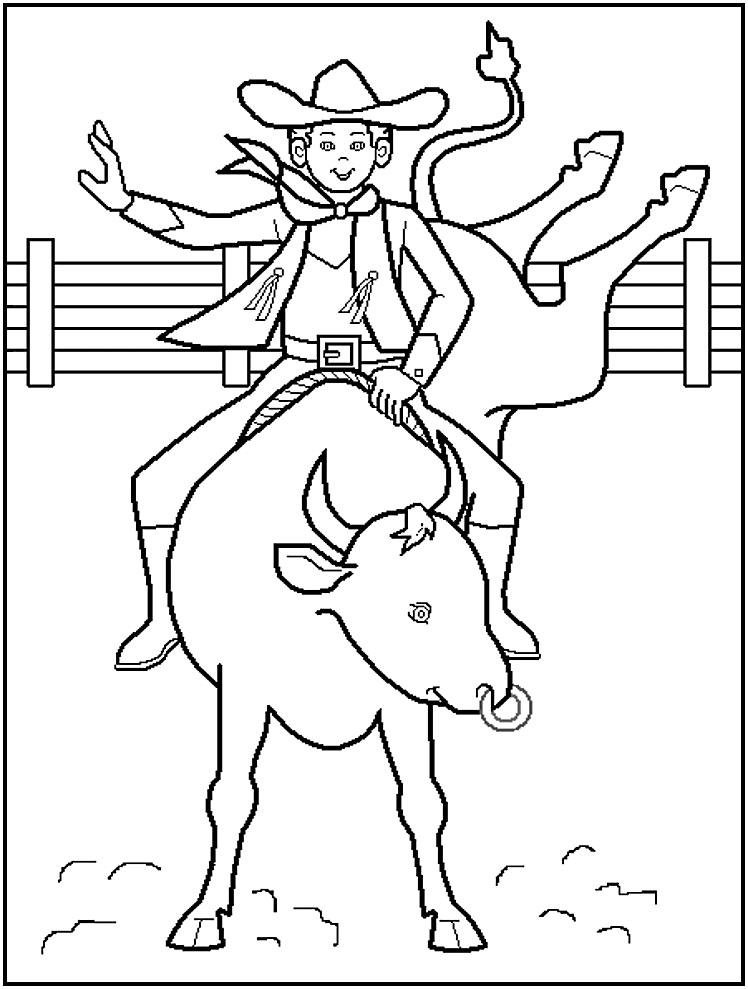 Un cowboy en action dans un décor western