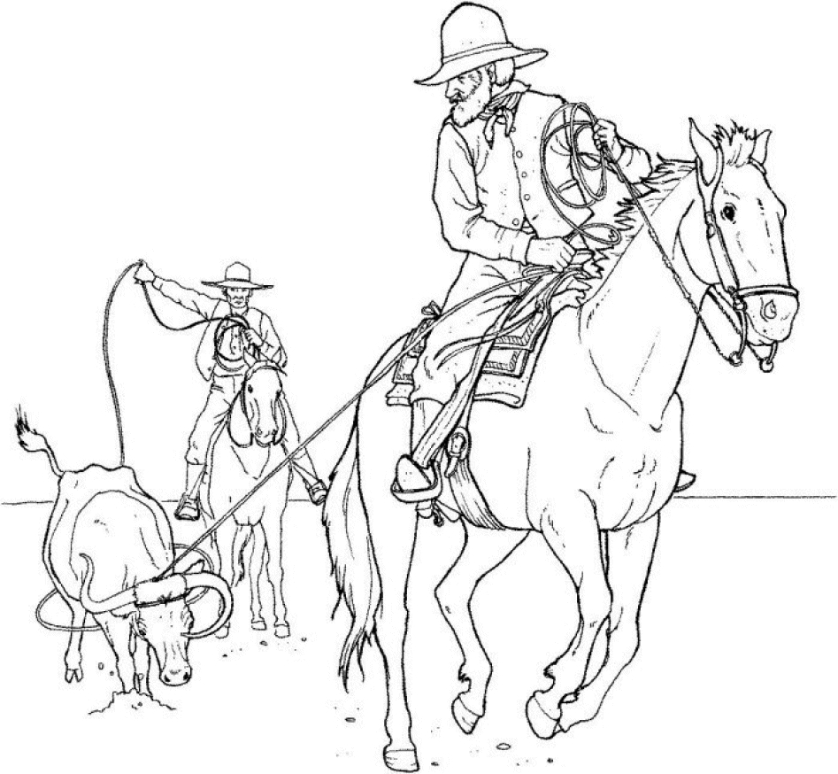 Un cowboy sur son cheval dans un paysage de prairie