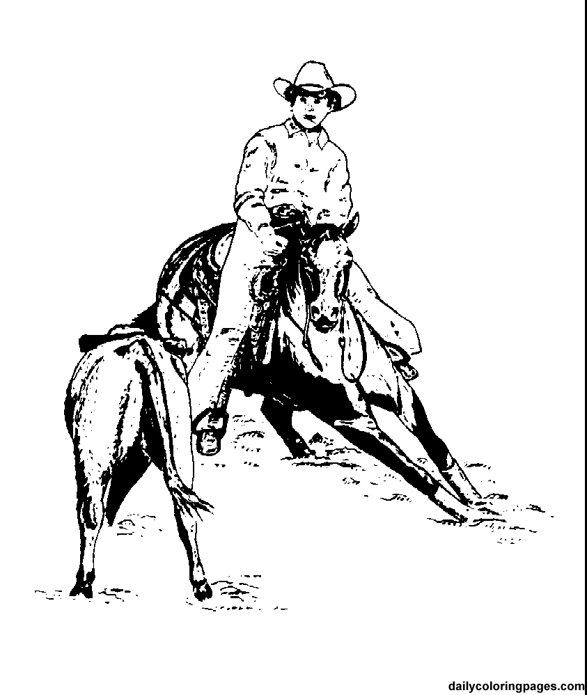 Un cowboy en pleine action dans le désert