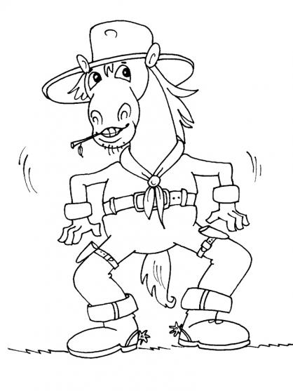 Un cowboy en pleine action sur son cheval dans le désert Un cowboy en pleine action sur son cheval dans le désert