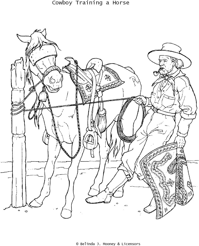 Un cowboy en pleine action dans le désert