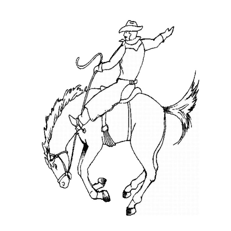 Un cowboy à cheval dans un paysage de prairie