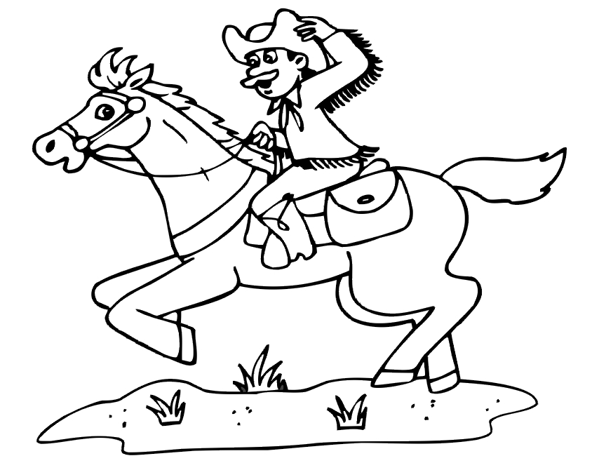 Un cowboy en pleine action sur son cheval dans le désert