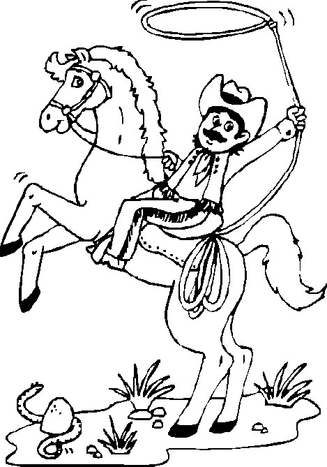 Un cowboy à cheval dans le désert