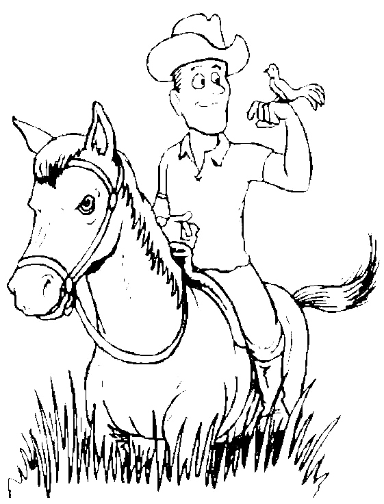 Un cowboy à cheval dans un paysage désertique