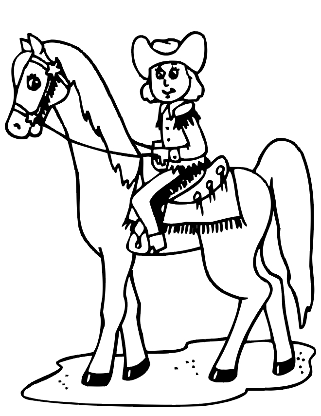 Un cowboy à cheval dans les plaines désertiques
