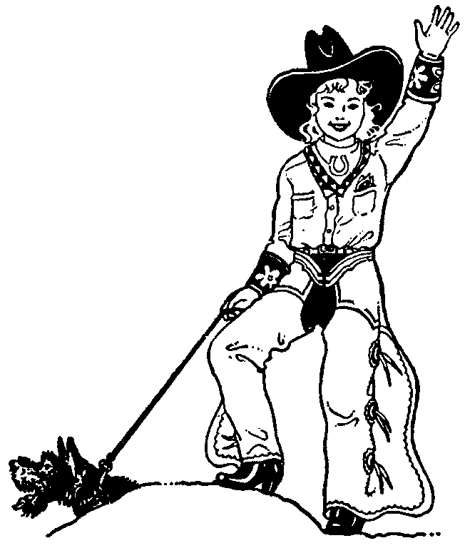 Un cowboy à cheval dans un paysage désertique