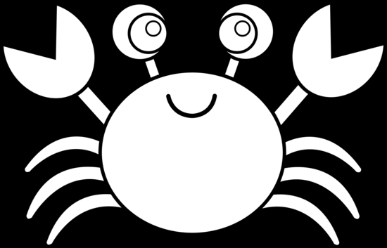 Un crabe joyeux sous une mer paisible