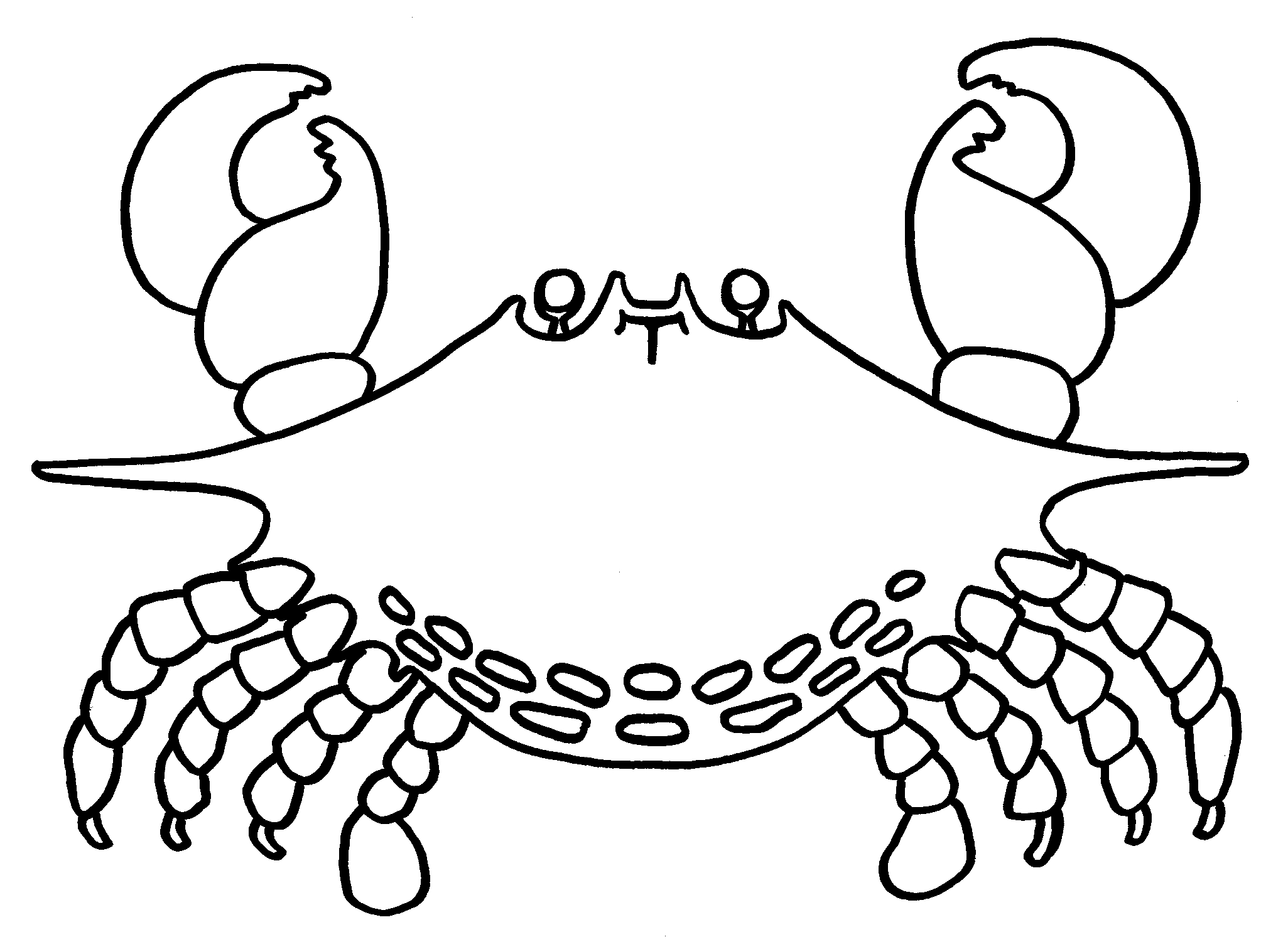 Coloriage d'un crabe sur le sable avec des vagues en arrière-plan