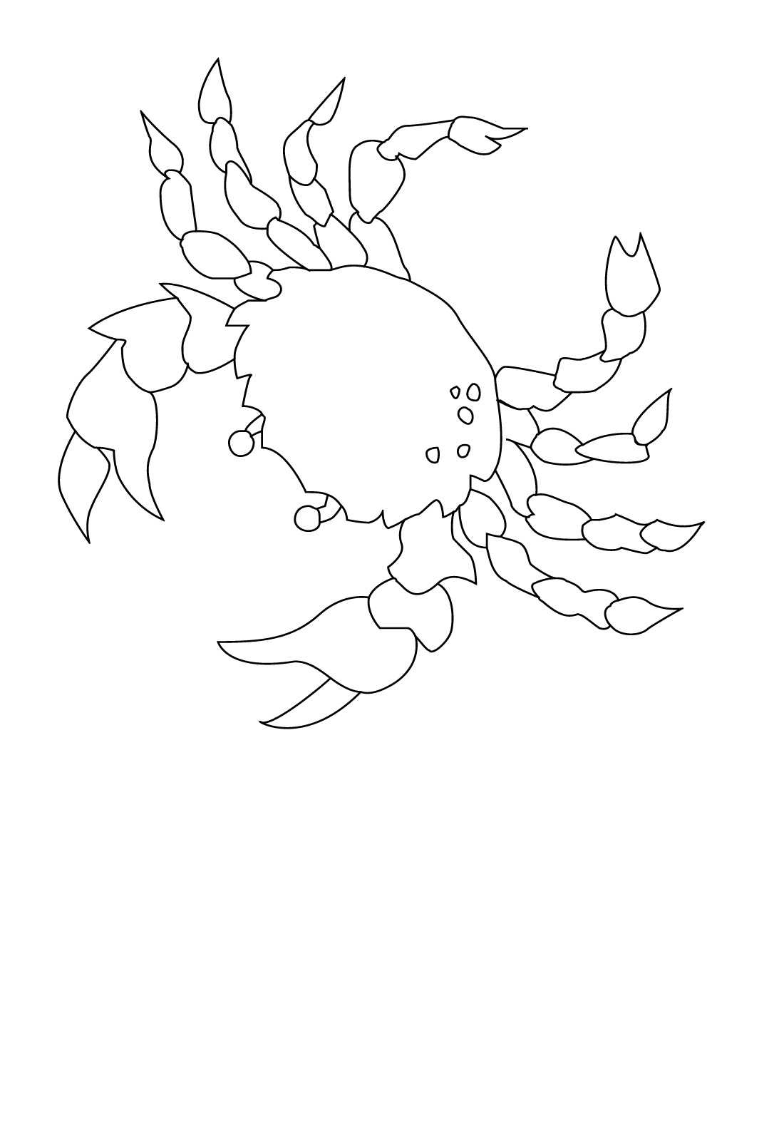Un crabe joyeux sur la plage sous le soleil