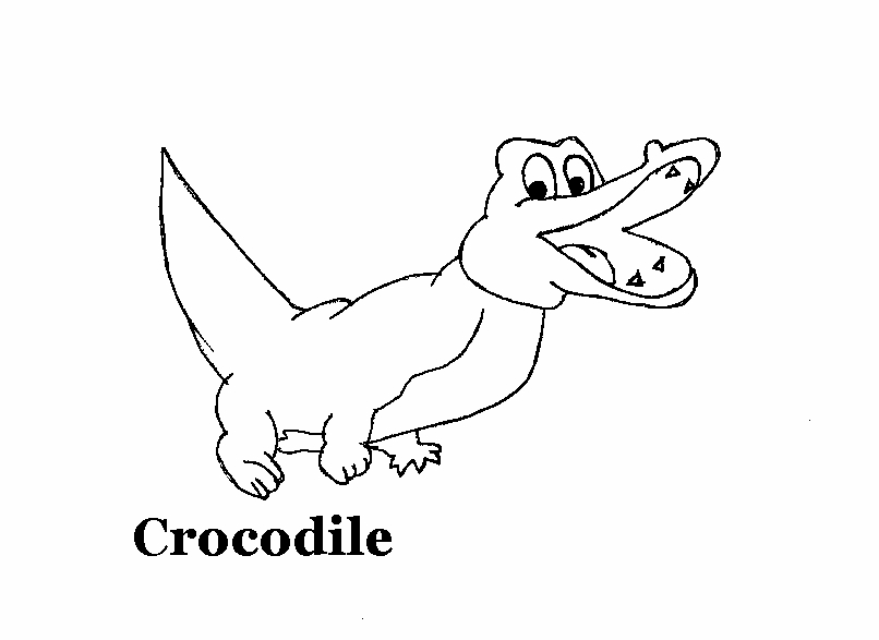 Un crocodile amusant en pleine pause au bord de l'eau