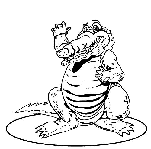 Un crocodile souriant sur une rive verdoyante
