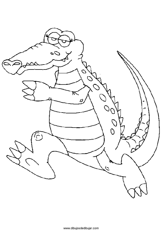 Coloriage d'un crocodile sur un fond aquatique Coloriage d'un crocodile sur un fond aquatique