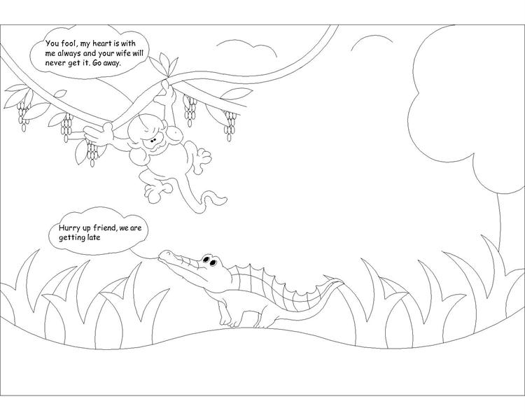 Coloriage d'un crocodile nageant dans un environnement aquatique