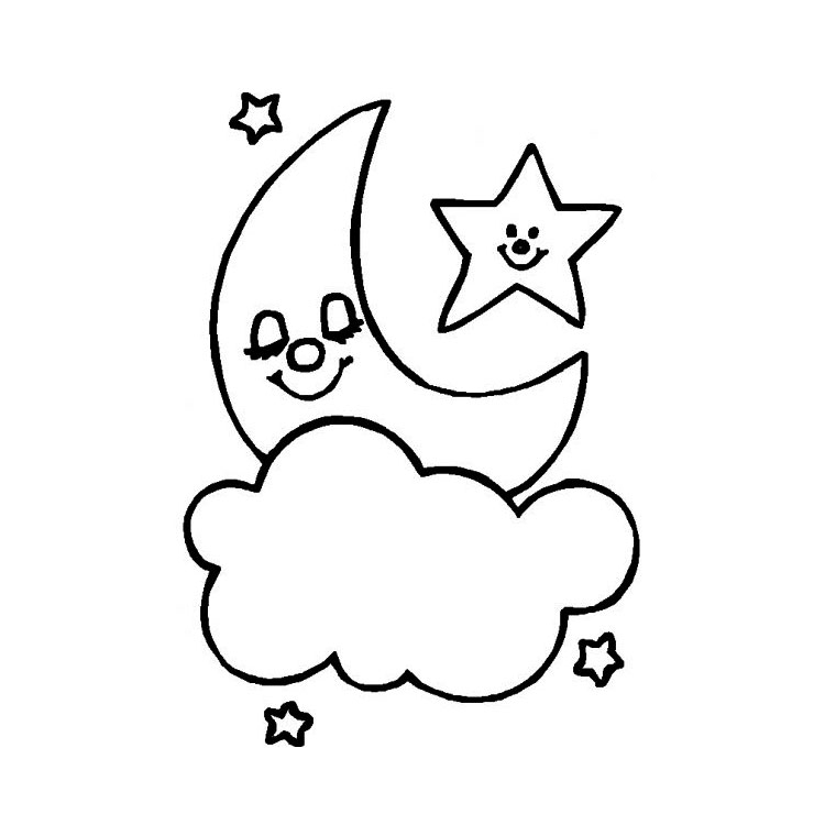 Coloriage Croissant de Lune #32562 à imprimer Coloriage Croissant de Lune #32562 à imprimer