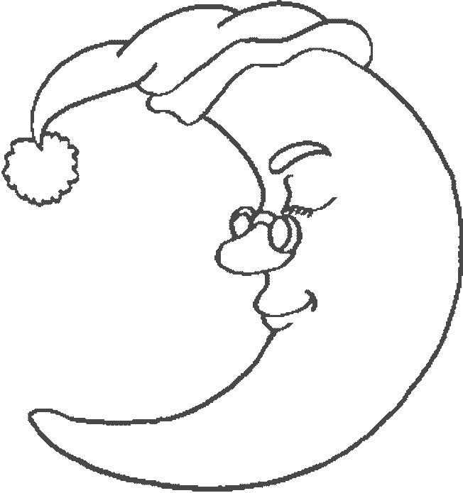 Un croissant de lune illuminant un ciel étoilé