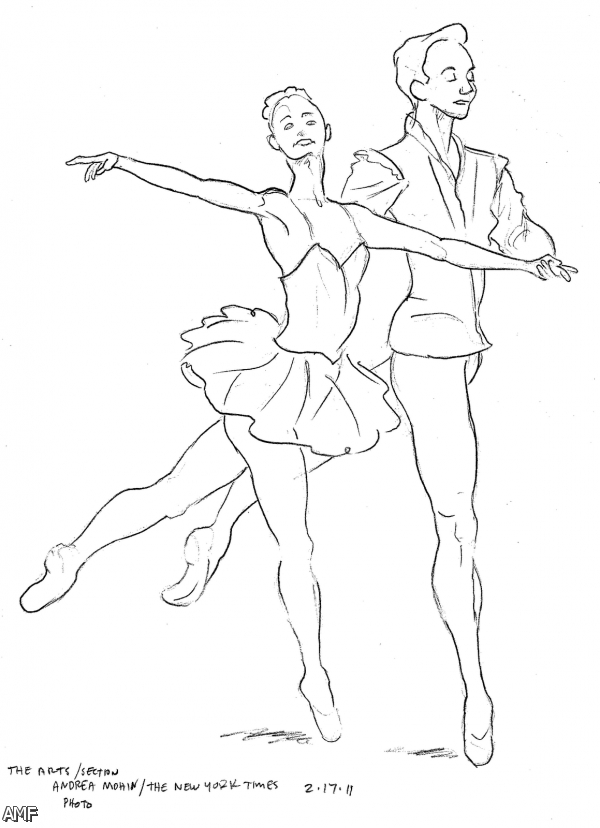 Danseur et danseuse en pleine performance artistique