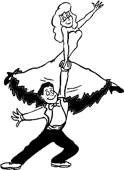Danseur et danseuse en pleine performance artistique