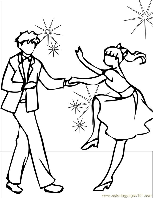 Danseur et danseuse en pleine performance artistique