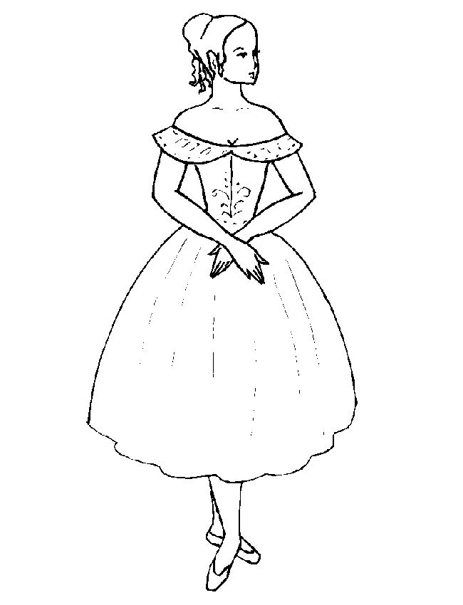 Coloriage d'un danseur et d'une danseuse en pleine performance