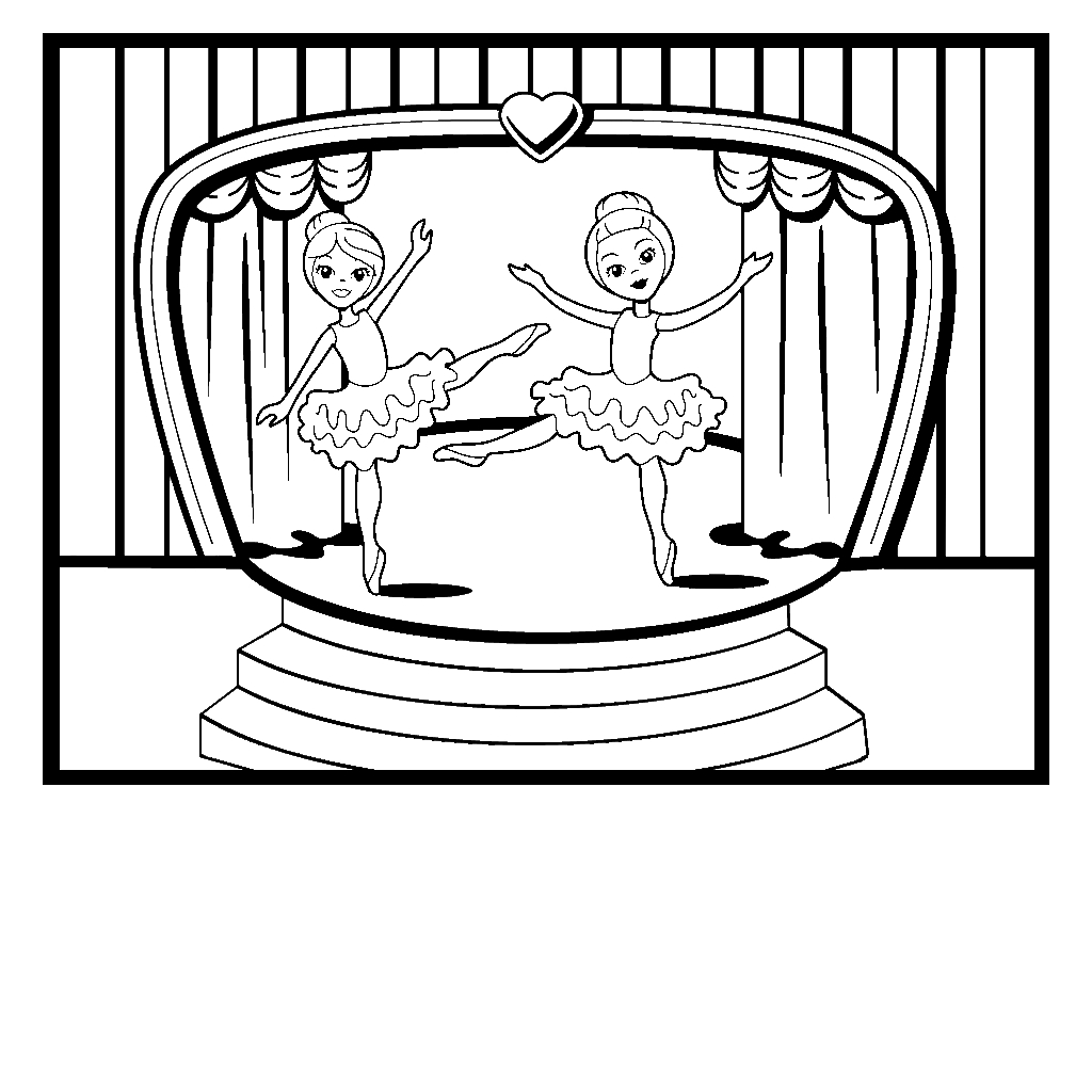Coloriage d'un danseur et d'une danseuse en pleine performance