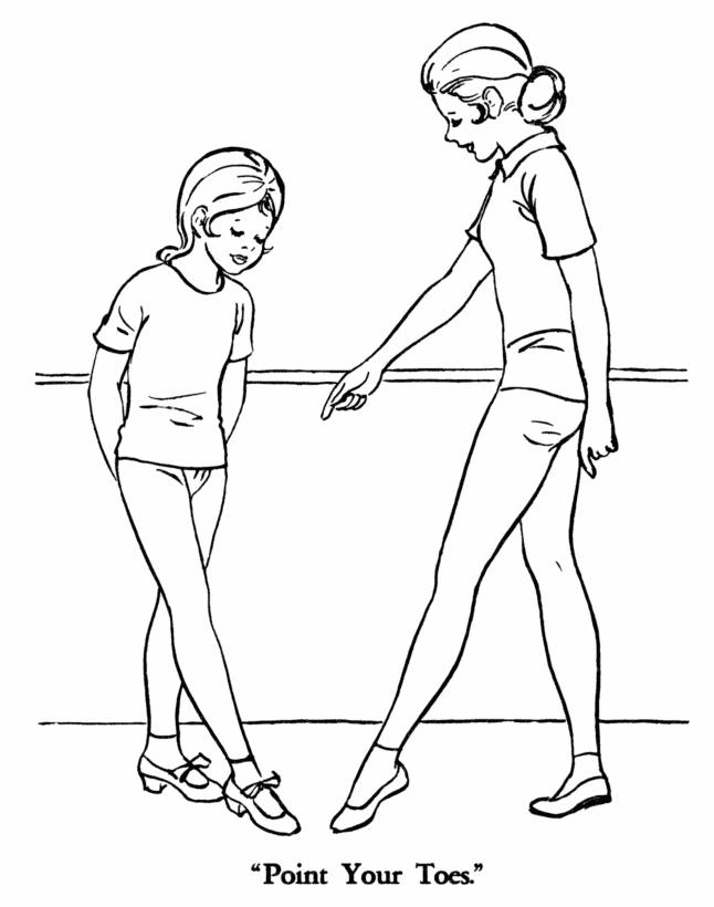 Coloriage d'un danseur et d'une danseuse en pleine performance