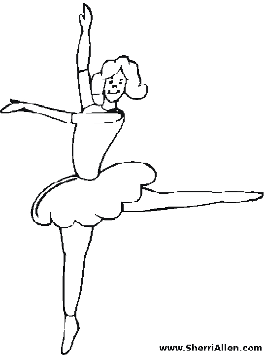 Coloriage d'un danseur et d'une danseuse en pleine performance
