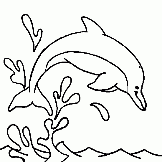 Dauphin jouant dans l'océan avec des vagues
