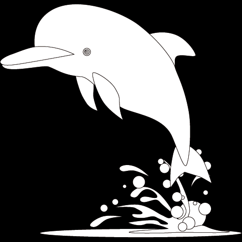 Un dauphin joyeux nageant sous l'eau