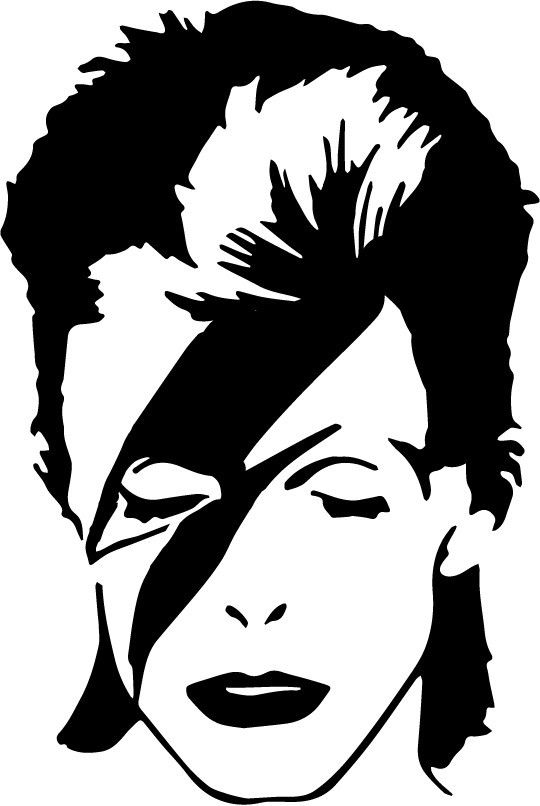 Coloriage de David Bowie en pleine performance musicale