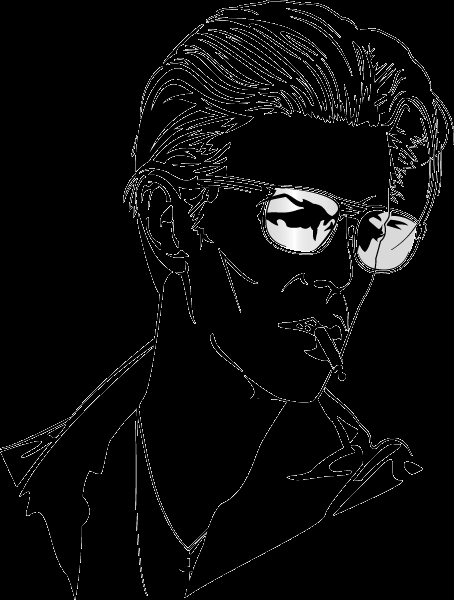 Coloriage de David Bowie en pleine performance musicale