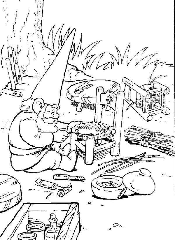 David le Gnome contemplant la nature dans son jardin