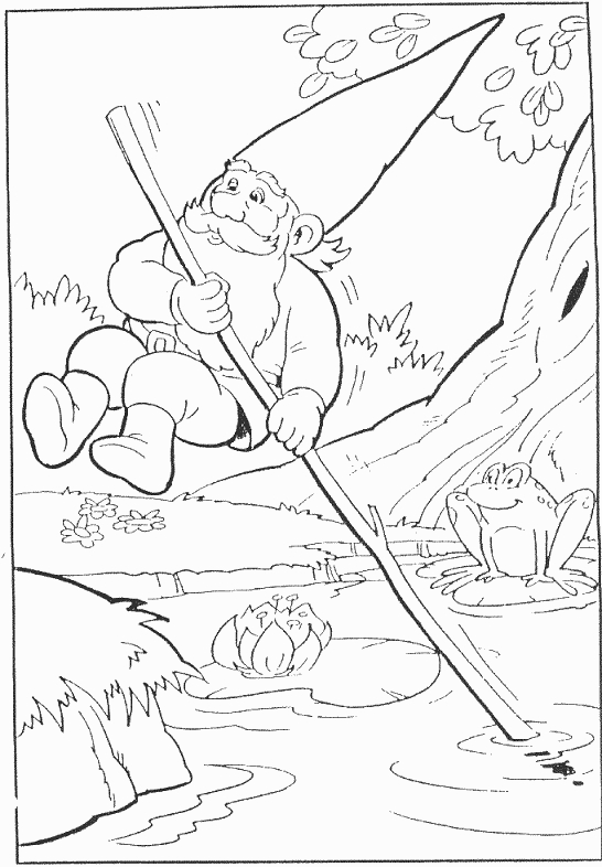 David le Gnome avec son ami le renard dans la forêt