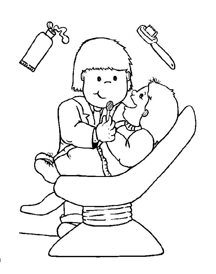 Un dentiste examine un enfant dans son cabinet
