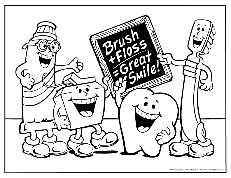Coloriage d'un dentiste en action avec ses outils et un patient