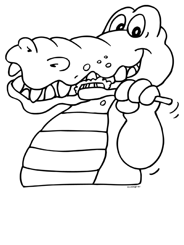 Coloriage d'un dentiste avec un enfant dans un cabinet dentaire
