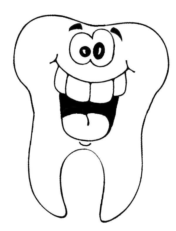 Coloriage d'un dentiste avec ses outils et un patient