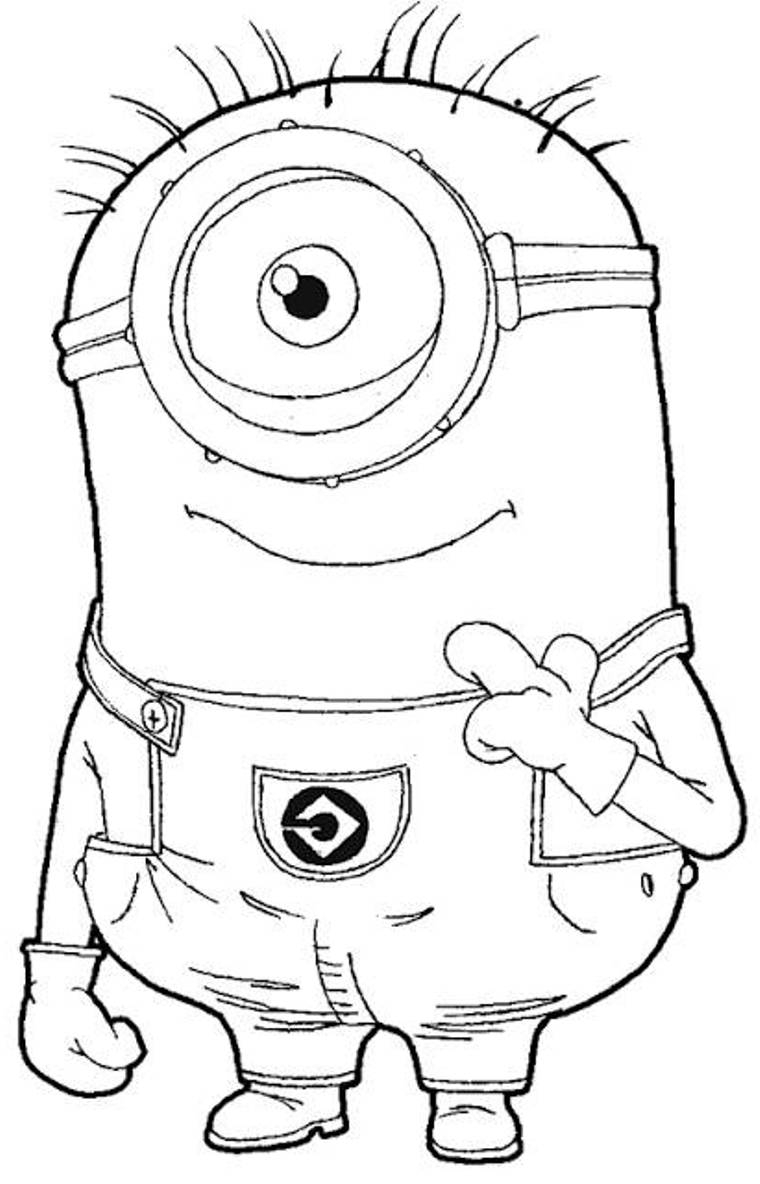 Coloriage d'un personnage de "Moi, Moche et Méchant" en pleine action